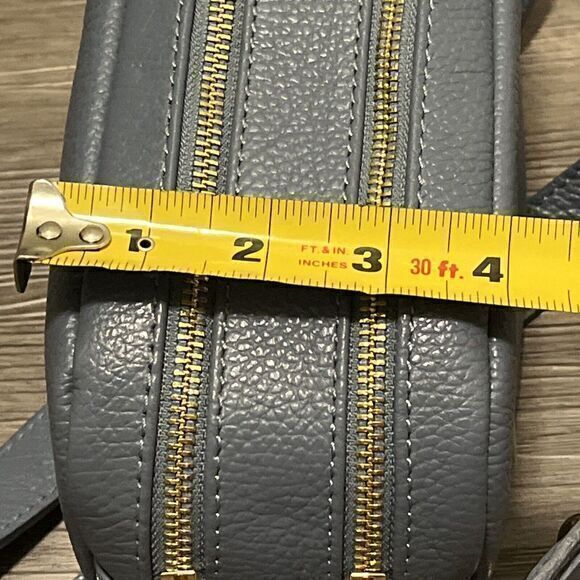 Viola Gigli Peri Blue Leather Crossbody Bag Handbag Made Italy 2 Straps Camera - Picture 11 of 11